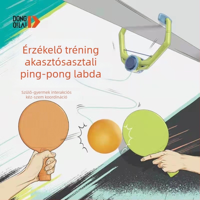 JIANQING asztalitenisz edző rugalmas tengellyel, beltéri egyéni edzéskészlet, PP anyag