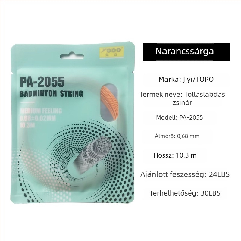 Badminton ütőháló zsinór, nylon rost, 0.68 mm, PA-2055, magas rugalmasság, TOPO kollekció