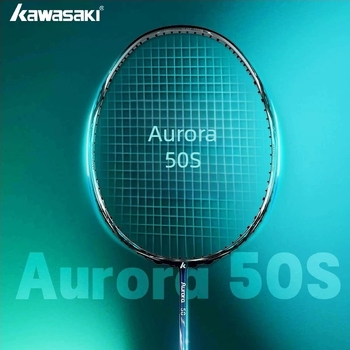 Kawasaki Aurora 50s tollasütő, teljes karbonkeret, tömeg 85-89 g, G5 markolatméret, közvetlen ütés, nylon húrok