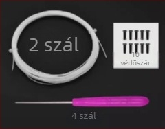 Badminton ütőhúr készlet — nylon rostból, feszítés 18–30 lb, Record Work, badmintonhoz.