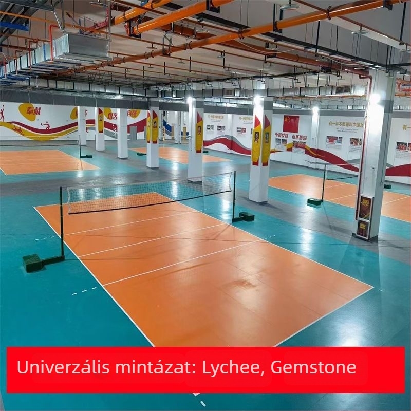 Beltéri PVC sportpadló fűmintás kivitel asztaliteniszhez, tollaslabdához, kosárlabdához és táncstúdiókhoz