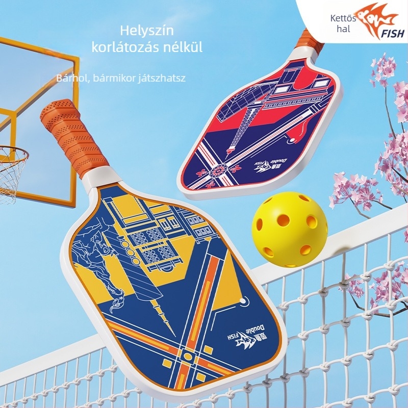 Pisces szénszálas pickleball ütő készlet beltéri és kültéri használatra, ultra könnyű kezdőknek, edzéscsomag