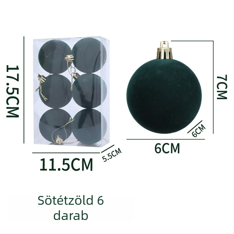 Karácsonyi gömb dísz, flocking anyag, modern letisztult stílus, félmanualis és félmechanikus kivitelezés.