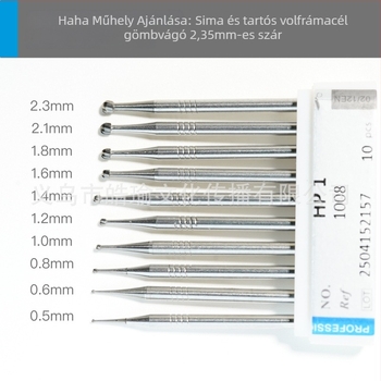 Kézzel készített golyófejű faragókés tungsten- acélból, faragáshoz fa, csont és olívamag faragására