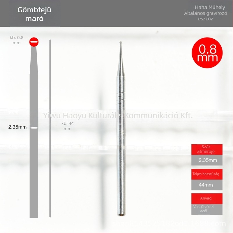 Kézzel készített golyófejű faragókés tungsten- acélból, faragáshoz fa, csont és olívamag faragására