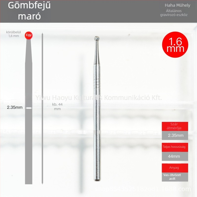 Kézzel készített golyófejű faragókés tungsten- acélból, faragáshoz fa, csont és olívamag faragására