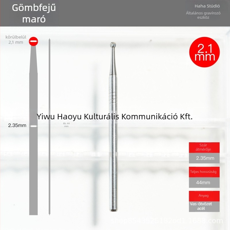 Kézzel készített golyófejű faragókés tungsten- acélból, faragáshoz fa, csont és olívamag faragására