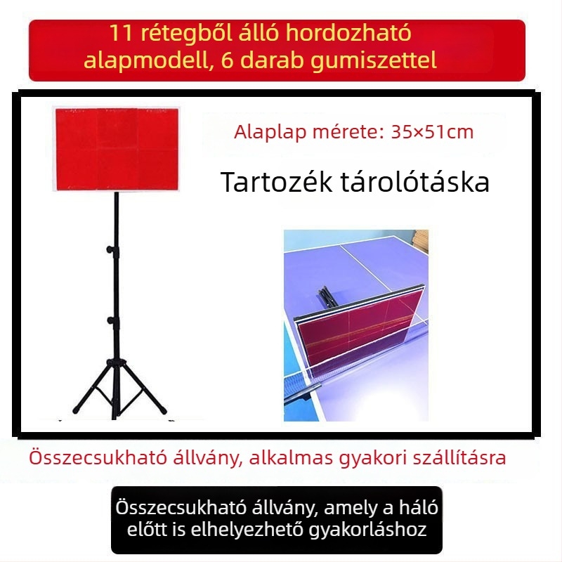 Asztalitenisz visszaverő edző – egyéni gyakorláshoz – PP anyag