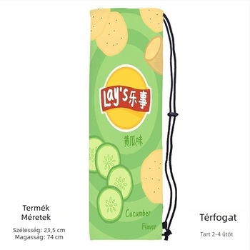 Hordozható tollaslabda ütő tároló táska felnőtteknek, aranyos, stílusos dizájnnal, keresztpánttal és védő húzózsinóros zsebbel