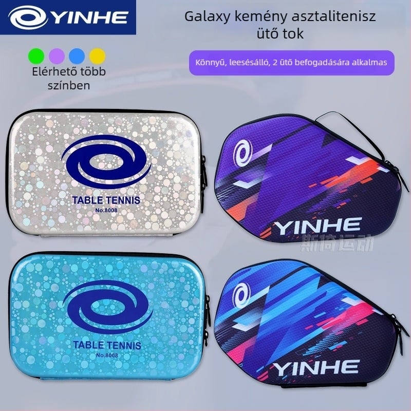 Galaxy kemény héjú asztalitenisz ütőtok – kettős rétegű, hordozható, poliészter + EVA