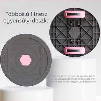 Nagy egyensúlyozó deszka és jóga deszka erőnlétért, koordinációért és rehabilitációért, fekvőtámasz deszka és egyensúlyi labda a házi edzéshez