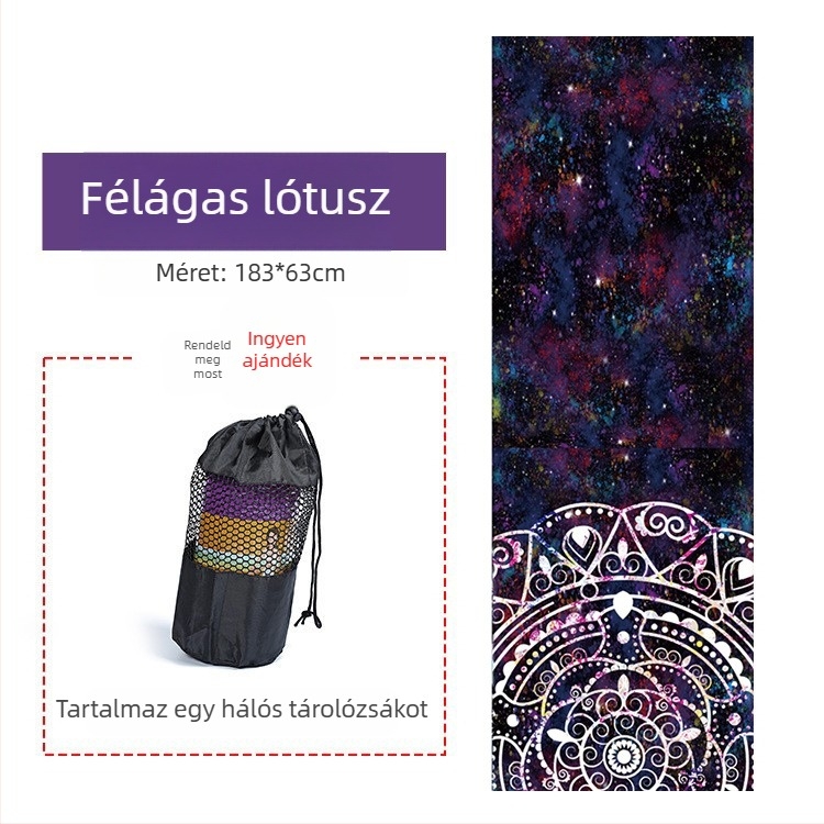 Jógamatrac törölköző - szuperfinom rost, 3 mm vastagságú, 480 g, testreszabható