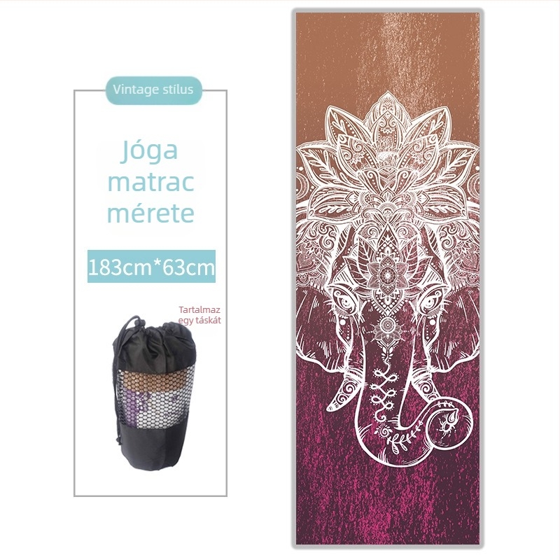 Jógamatrac törölköző - szuperfinom rost, 3 mm vastagságú, 480 g, testreszabható