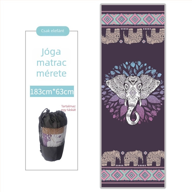 Jógamatrac törölköző - szuperfinom rost, 3 mm vastagságú, 480 g, testreszabható