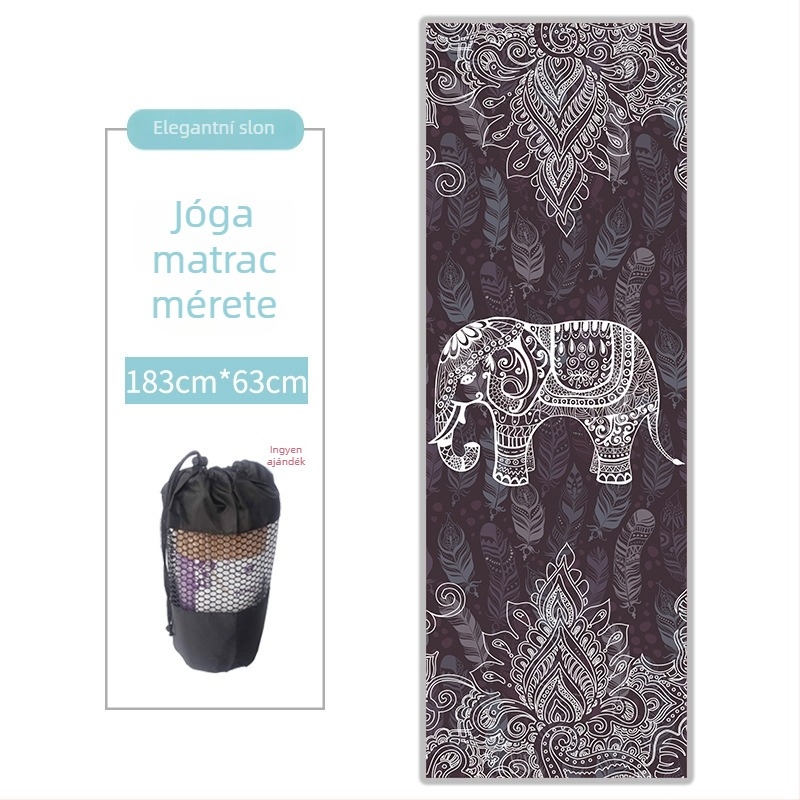 Jógamatrac törölköző - szuperfinom rost, 3 mm vastagságú, 480 g, testreszabható