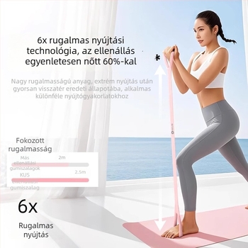 8-as alakú ellenálláserősítő szalag nőknek, hátnyújtó elasztikus szalag, otthoni edzéshez és jóga gyakorlathoz