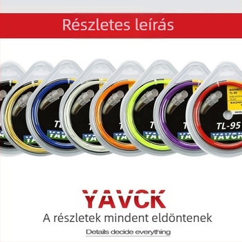 YAVCK Tl9565 tollaslabda ütőzsinór – szintetikus rostból készült selyem, magas rugalmasság, edzésre és versenyre