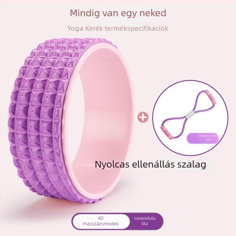 Jóga kerék a hát kinyitásához – kezdőknek jóga és pilates görgő (Anyag: Egyéb)
