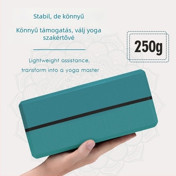 Jóga blokk – márka Excellent plastic; alkalmas fitneszhez, testmozgáshoz és tánchoz; kategória: jóga kiegészítők