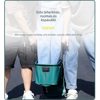 Összecsukható EVA halas vödör – vízálló, hordozható, kültéri használatra, többfunkciós