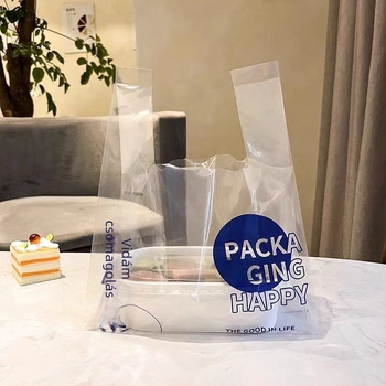 Átlátszó egyszer használatos takeaway táska gyümölcsök és desszertek számára, duplán vastag 8 szál, Anhui eredet, napi kapacitás 100000