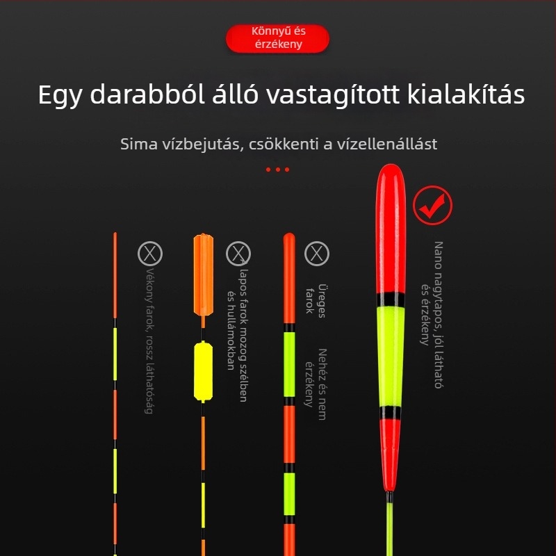 Új Nagyfejű Nano Úszó Horgász Populár Idősek Látásproblémáival, Döntött Hosszú Dobású Úszó, Ponty és Kárász
