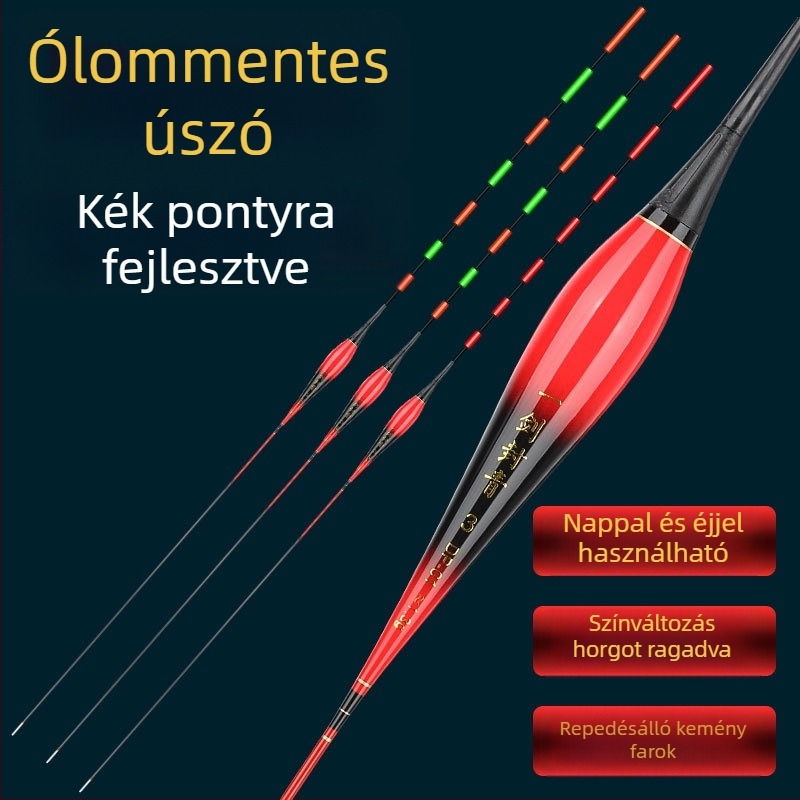 Ólommentes fénylő úszó nagyobb halakhoz, nem önállóan álló, elektronikus futóólommal
