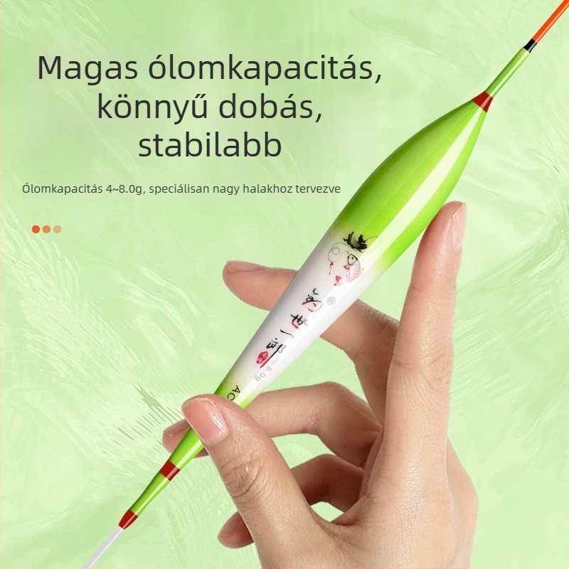 Vertical drift horgászúsú úszó hosszú dobásokhoz, vastag test, nagy érzékenység és feltűnően élénk csúcs