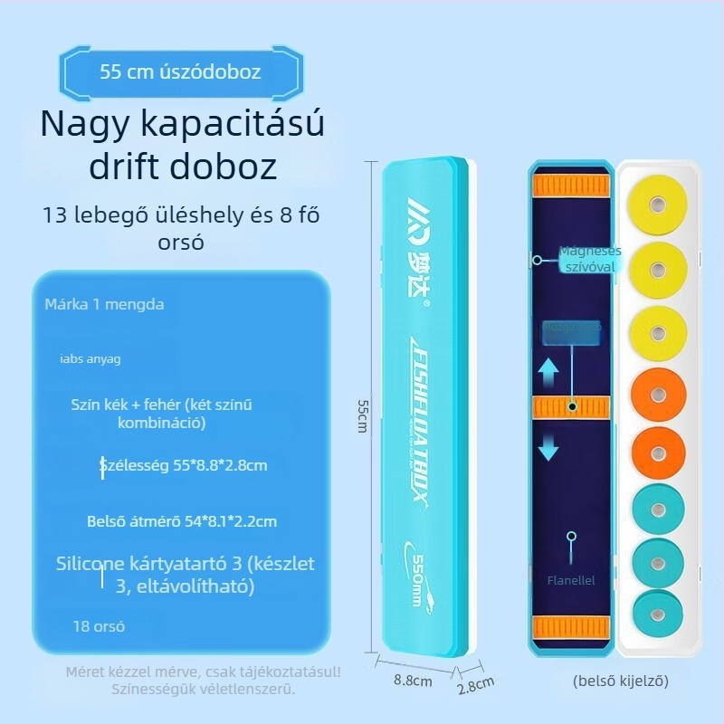 Menda úszódoboz és fő zsinór-tároló – 2 az 1-ben készlet, nagy kapacitás, anyag: viszkóz rost, eredet: Új-Zéland