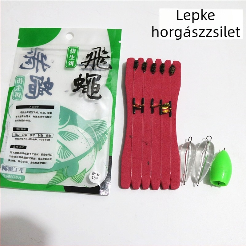 Kézdőknek szóló fly fishing horogkészlet Minnow-stílusú csalikkal, mandzsetta horogokkal és fejrészes kiegészítővel