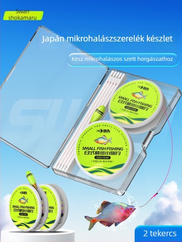 Japán stílusú folyóvízi horgászati vonal készlet egy horoggal, nylon