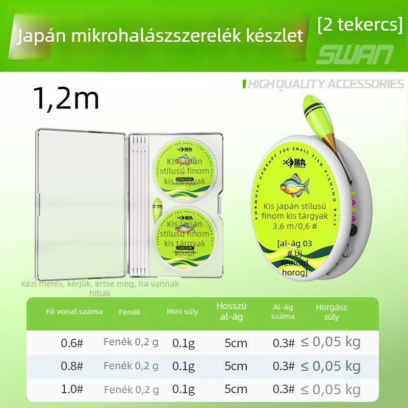 Japán stílusú folyóvízi horgászati vonal készlet egy horoggal, nylon