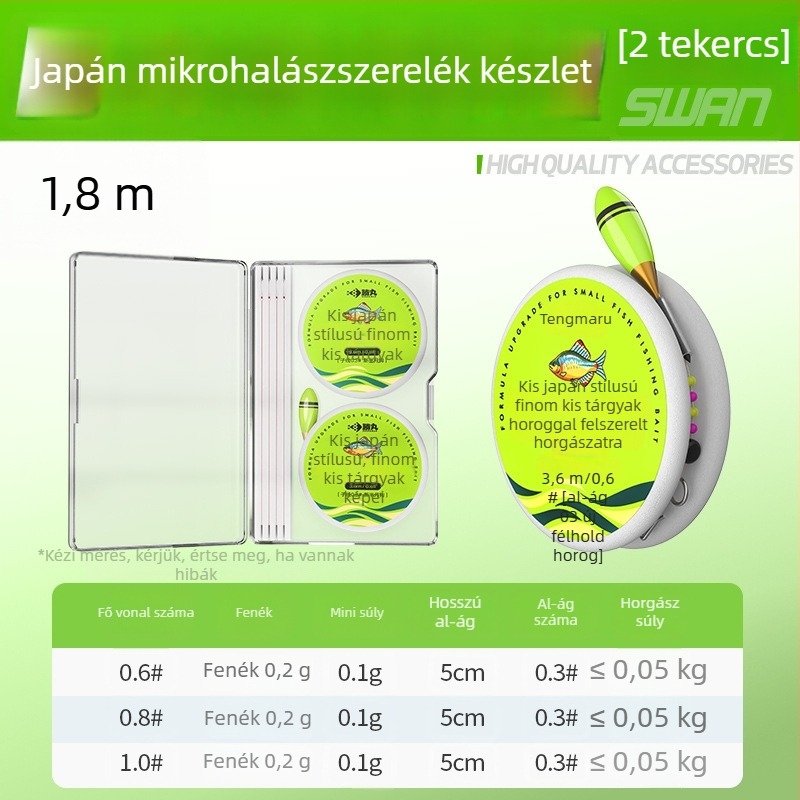 Japán stílusú folyóvízi horgászati vonal készlet egy horoggal, nylon