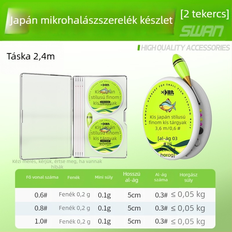 Japán stílusú folyóvízi horgászati vonal készlet egy horoggal, nylon