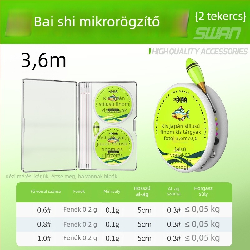 Japán stílusú folyóvízi horgászati vonal készlet egy horoggal, nylon
