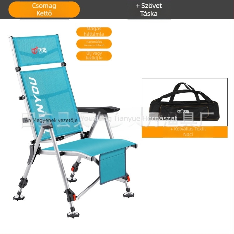 Horgász szék, európai stílusú, összecsukható, hordozható, minden terepen — szénacél, Tianyou