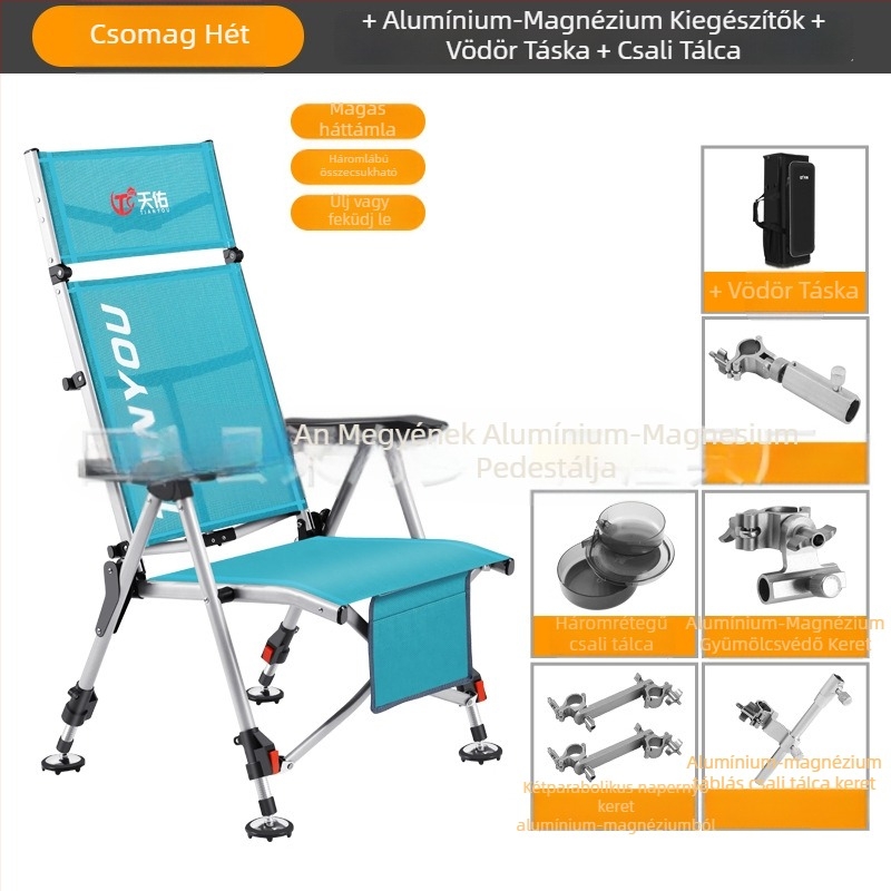 Horgász szék, európai stílusú, összecsukható, hordozható, minden terepen — szénacél, Tianyou