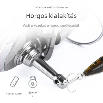 Bearking orsó horgászathoz – alumínium ötvözet kiegyensúlyozó kar, ütközés elleni kiegyensúlyozó rendszer, hivatalos magánmárka, doboz 1000 darab