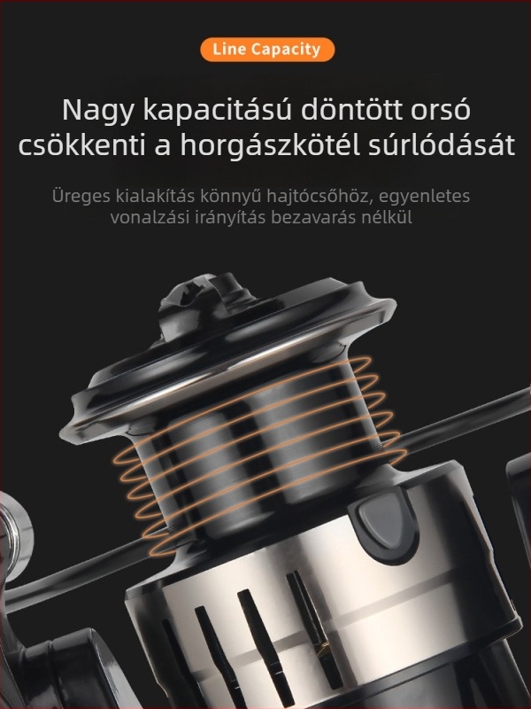 HAUT TON teljesen fémből készült spinning orsó, hosszú dobásokhoz tengeri horgászathoz, sós vízálló