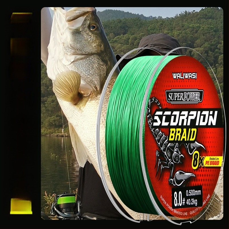 8-szálú PE horgász zsinór, 100 m, fő zsinór, hosszú dobás, nagy szakítószilárdság