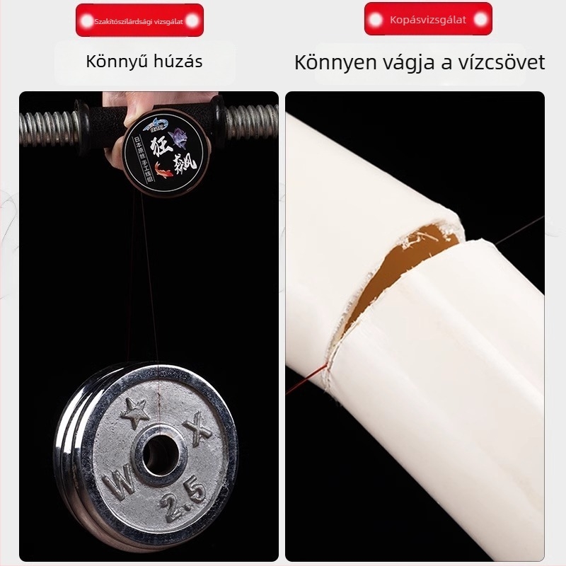Teljes horgászsor készlet: fő damil és előke, megerősített húzóerő