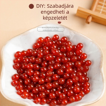 DIY ékszerkészítéshez való kiegészítők agátból, gyöngyházfényű felület, 2025 nyár, friss és édes stílus