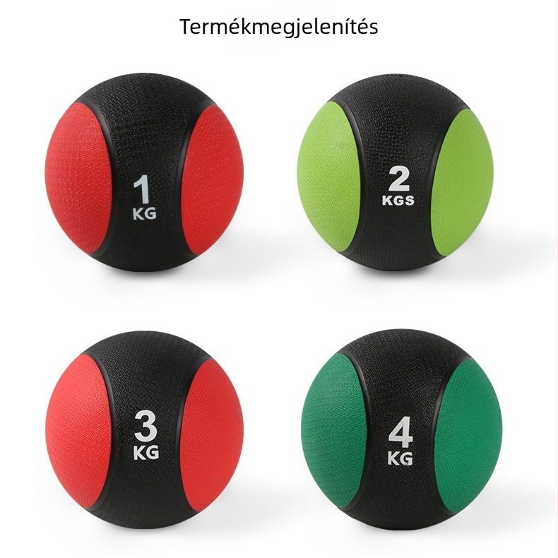 Gumi orvosi labda, szilárd, kettős fogantyúval (Specifikációk: Anyag: Gumi; Felfújható: Igen; Feldolgozás testreszabása: Igen; Licencelt magán címke: Igen)