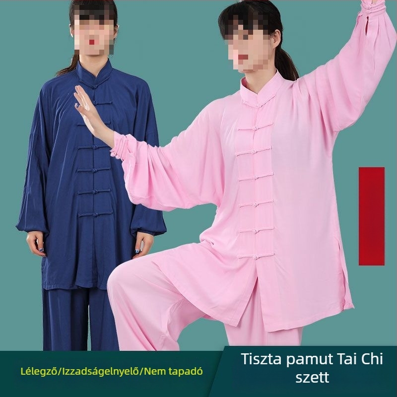 Tai Chi ruha tavasz–nyárra — lélegző hosszú ujjú bemutatóruha férfiak és nők számára