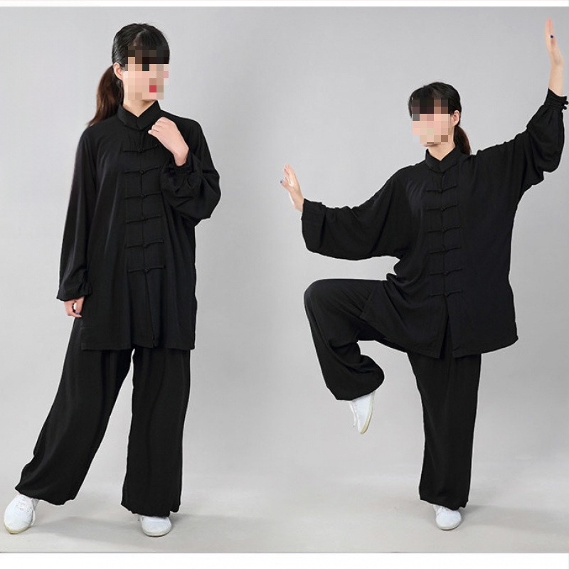 Tai Chi ruha tavasz–nyárra — lélegző hosszú ujjú bemutatóruha férfiak és nők számára