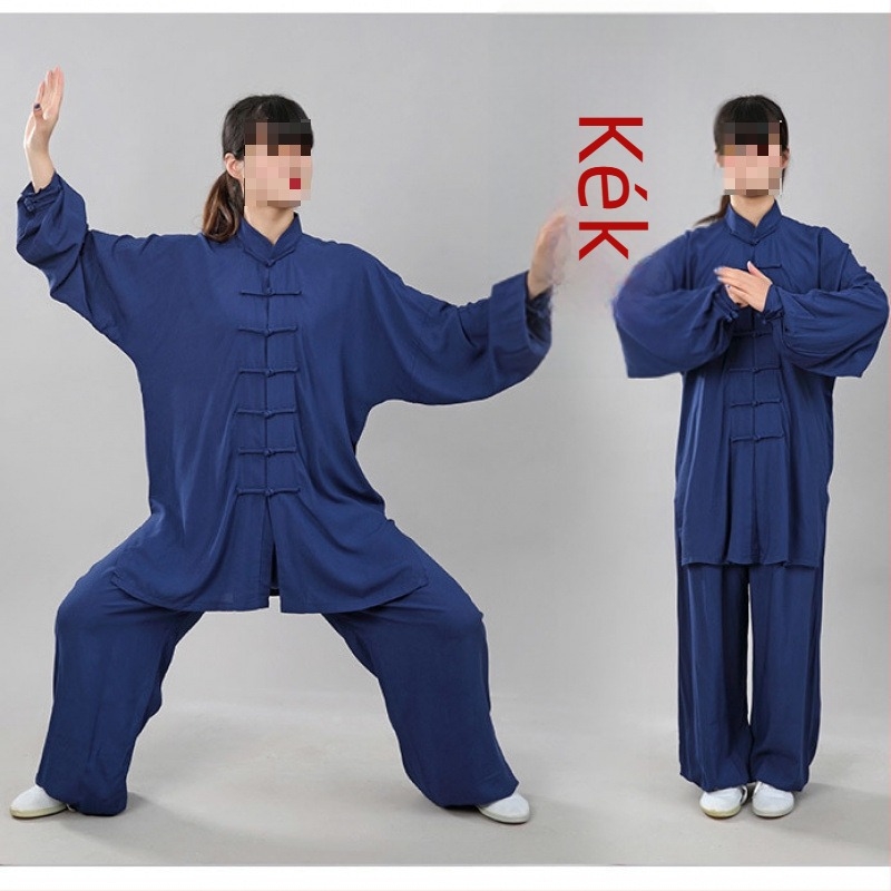 Tai Chi ruha tavasz–nyárra — lélegző hosszú ujjú bemutatóruha férfiak és nők számára