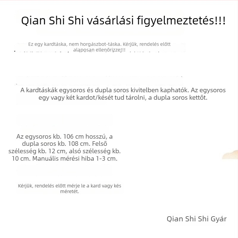 Vastag Tai Chi kardtáska, kardtok, edzésre tervezett multifunkcionális tok, dupla vízálló, vállon hordható