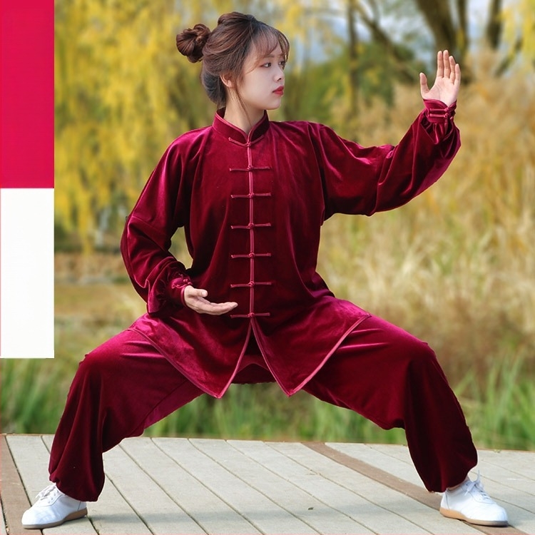Tai Chi ruha őszi–téli melegítésre, uniszex felnőtt csoportos öltözet, 92% poliészter szintetikus rost keverék, bélés 92% poliészter.
