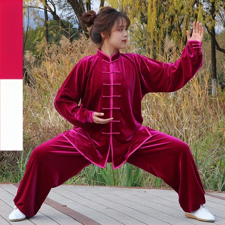 Tai Chi ruha őszi–téli melegítésre, uniszex felnőtt csoportos öltözet, 92% poliészter szintetikus rost keverék, bélés 92% poliészter.