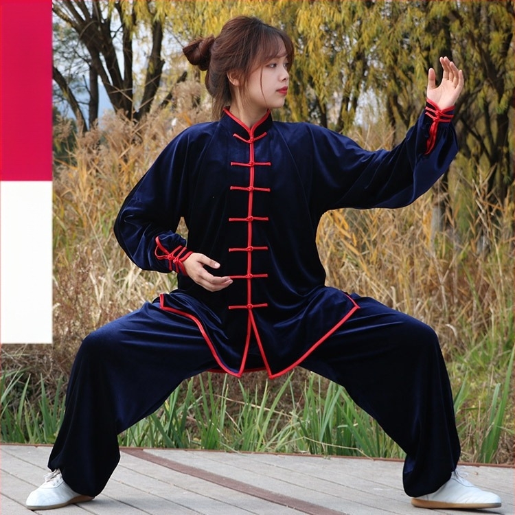 Tai Chi ruha őszi–téli melegítésre, uniszex felnőtt csoportos öltözet, 92% poliészter szintetikus rost keverék, bélés 92% poliészter.